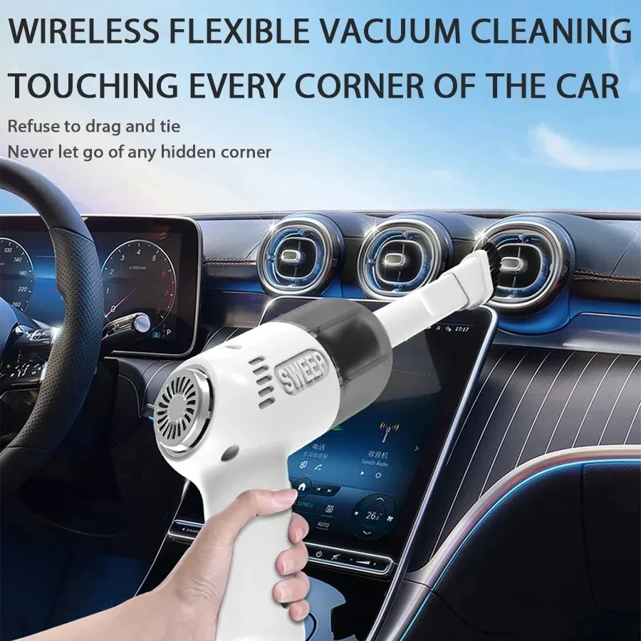 Wireless Mini Vacuum Cleaner USB Rechargeable Handheld Powerful Indoor Sofa Desktop Window Vacuum Cleaner Car Home Dual-purpose – Image 5