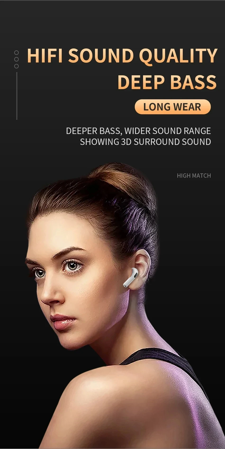Xiaomi Pro6 True Wireless Headphone Bluetooth 5.2 Earphones TWS Gaming Stereo Noise Reduction Heavy Bass Mini In-ear Earbuds – Image 14
