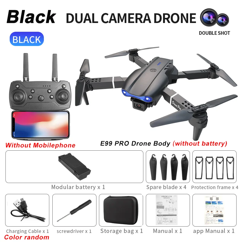 2024 E99Pro RC Drone 4K Professinal With 1080P Wide Angle HD Camera Foldable Helicopter WIFI FPV Height Hold Gift Toy – Image 7