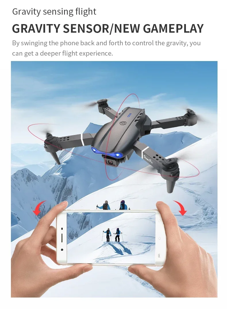 2024 E99Pro RC Drone 4K Professinal With 1080P Wide Angle HD Camera Foldable Helicopter WIFI FPV Height Hold Gift Toy – Image 29