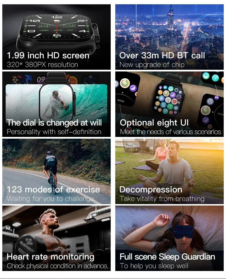 Watch 10 Ultra Smart Watch 49mm 2024 New NFC Men Women GPS Track Bluetooth Call BT Music Games Wireless Charging Smartwatch – Image 11